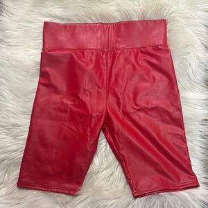 Red Women's Bike Shorts